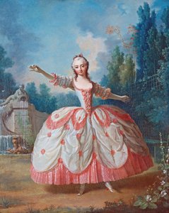 Porträtt av Barbara Campanini (1721-1799), känd som La Barbarina (La Barberina) - Målning av Jean Philippe Delaroche (1710-1767) - 1721 - Olja på trä - 68,5x56,5 - Privat samling av Jean-Philippe de La Roche