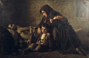 Målning, titel okänd, mitten av 1800-talet av Jean Pierre Alexandre Antigna