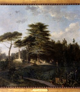 Libanons ceder från Jardin des Plantes i Paris Detalj - Målning av Jean Houel (1735-1813) 1700-talet Sön 0,55x0,8 m Paris, Musee Carnavalet