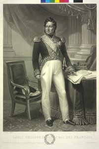 Frankrikes kung Ludvig Filip (akvatint) av Jean Pierre Marie Jazet
