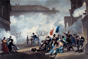 Revolutionen 1830: En student vid Ecole Polytechnique beslagtog en kanonbit under erövringen av Palais-Royal den 28 juli