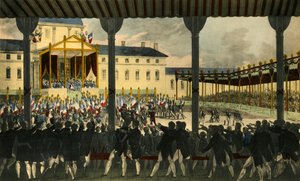 Interiörvy av församlingen på Champs-de-Mai..., 1815, 1921.