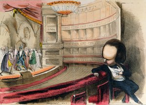 "Les Bulos Graves", karikatyr av Victor Hugo (1802-85) och hans pjäs "Les Burgraves" (1843), från tidskriften "La Caricature".