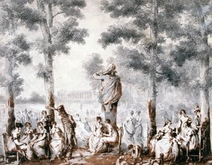 Tuileriernas terrass, 1807 av Jean Pierre Norblin de La Gourdaine
