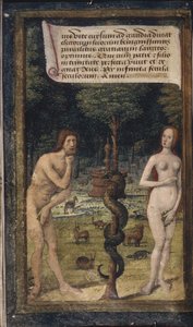 Adam och Eva från Bastard Letters, ca 1490-1510