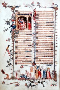 Sida från Belleville Breviary 1323-1326 av Jean Pucelle