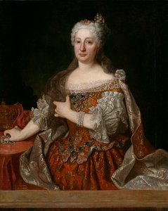 Maria Anne av Österrike (1683-1754) (Marie Anne) - Porträtt av ärkehertiginnan Maria Anna av Österrike (1683-1754), drottning av Portugal av Ranc, Jean (1674-1735), ca. 1729 - Olja på duk