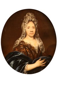 Porträtt av en stor dam. av Jean Ranc