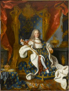 Porträtt av Ludvig XV 1710-1774 kung av Frankrike, vid 9 års ålder, 1719.