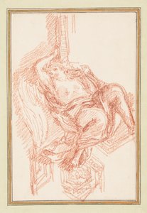 Takdetalj med bevingad mansfigur av Jean-Robert Ango