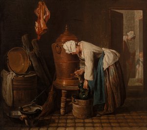 Kvinna som drar vatten från en vattenurna (Vattenurnan) av Jean-Baptiste Simeon Chardin