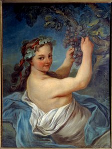Bacchantemålning av Jean Simon Berthelemy (1743-1811) Laon från 1800-talet, Musee des Beaux Arts