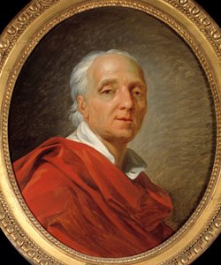 Age of Enlightenment: "" Porträtt av Denis Diderot (1713-1784), författare och filosof"" Målning av Jean Simon Berthelemy (1743-1811) 1784 Mått 0,55 x 0,46 m. Paris, Carnavalet-museet