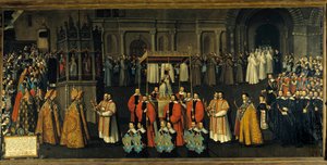 Pestens önskan, procession 22 april av Jean Solvain
