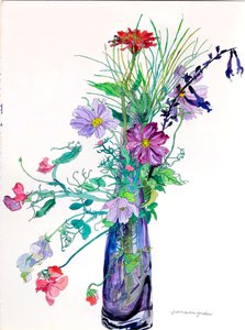 Jerrys vas, 2010 (akvarell  tusch på papper) av Jean Swan Gordon