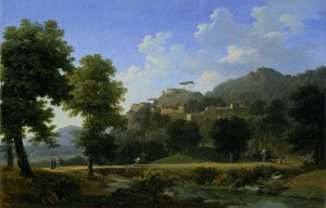 Italien Landskap av Jean Victor Bertin