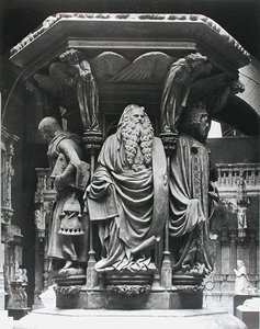 Moses, detalj från den sexkantiga piedestalen till Moses brunn, kopia av originalet från Chartreuse de Champmol, Dijon av Jean after Malouel