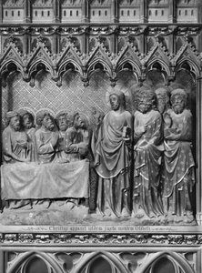 Katedral, interiör, korduk, Jesus Kristus framträdande vid Oljeberget, ca 1340-51 (polykrom sten)