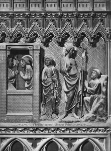 Katedral, interiör, korduk, Jesus Kristus visar sig för Sankt Peter, ca 1340-51 (polykrom sten)