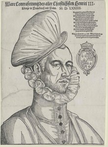 Kung av Frankrike Henrik III (tryck) av Jean de (after) Court