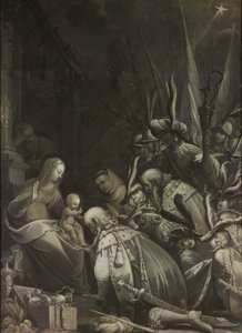 Tillbedjan av männen, 1636 av Jean de Saint Igny