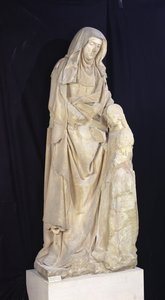 St. Anne utbildar Jungfrun, från Chateau des Ducs de Bourbon, Chantelle, ca 1500-03 av Jean fl.c.1465 c.1516 Guilhomet