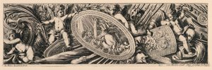Fris: Trophies of Arms och Putti av Jean le Pautre