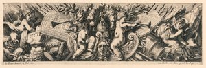 Fris: Trophies of Arms och Putti av Jean le Pautre