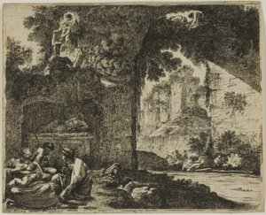 Herdar i ruiner av Jean le Pautre