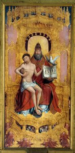 Anchin polyptic: "" Trinite""" Central del. Målning på trä av Jean Bellegambe (1470-1535) 162x 75 cm