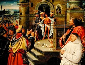 The Mocking of Christ (olja på panel) av Jean the Elder Bellegambe