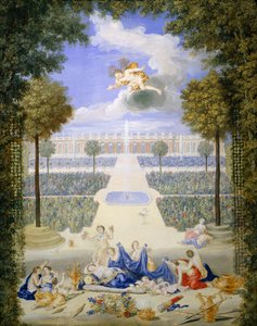 Frankrike, Versailles, Grand Trianons parterre, av Jean Cotelle