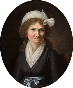 Porträtt av en kvinna under Directoire av Jeanne Elisabeth Chaudet