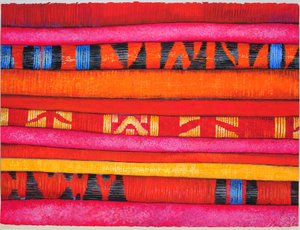 Moroccan Fabrics 2, 2013 (gouache på papper)