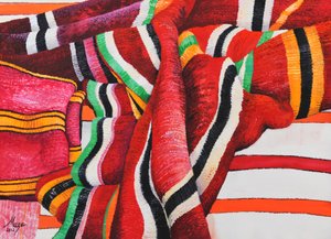 Moroccan Fabrics 5, 2013 (gouache på papper)