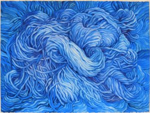 Wool Cobalt Blue, 2013 (gouache på papper)