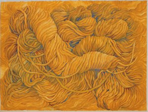 Wool Ochre Yellow, 2013 (Gouache på papper)