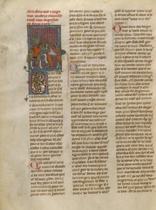 Tristan Unhorsing Sagremor av Jeanne de Montbaston