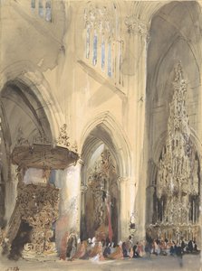 Interiör av kyrkan St. Jacques, Louvain, 1807-54.