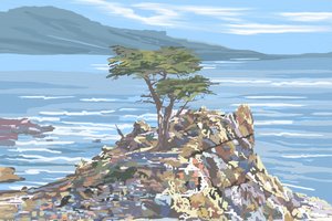 Lone Cypress Ocean Cliff av Jenna Alheit