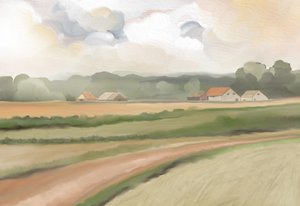Rustika landsbygdsfält
