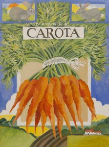 Carota, morötter (akryl)
