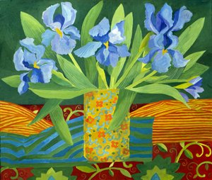 Iris, 2014 (akryl på duk) av Jennifer Abbott