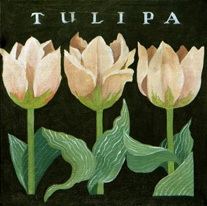 Tulpaner, 2013 (akryl på duk) av Jennifer Abbott