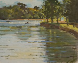 Salcombe Creek II (olja på duk) av Jennifer Wright