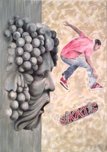 Skate, 2009 (akryl och pastell på duk)