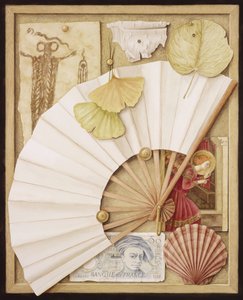 Trompe LOeil with Fan, 2005 (wc on paper) av Jenny Barron
