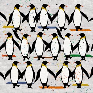 Dancing Penguins, 2022 (blandade media)