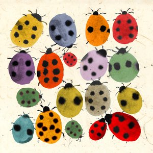 INKY LADYBIRDS, 2022 (akvarell) av Jenny Frean