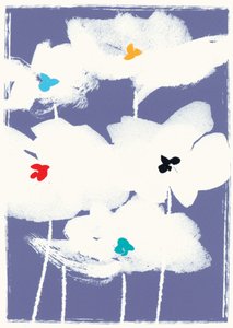 Vita blommor (blandade medier) av Jenny Frean
